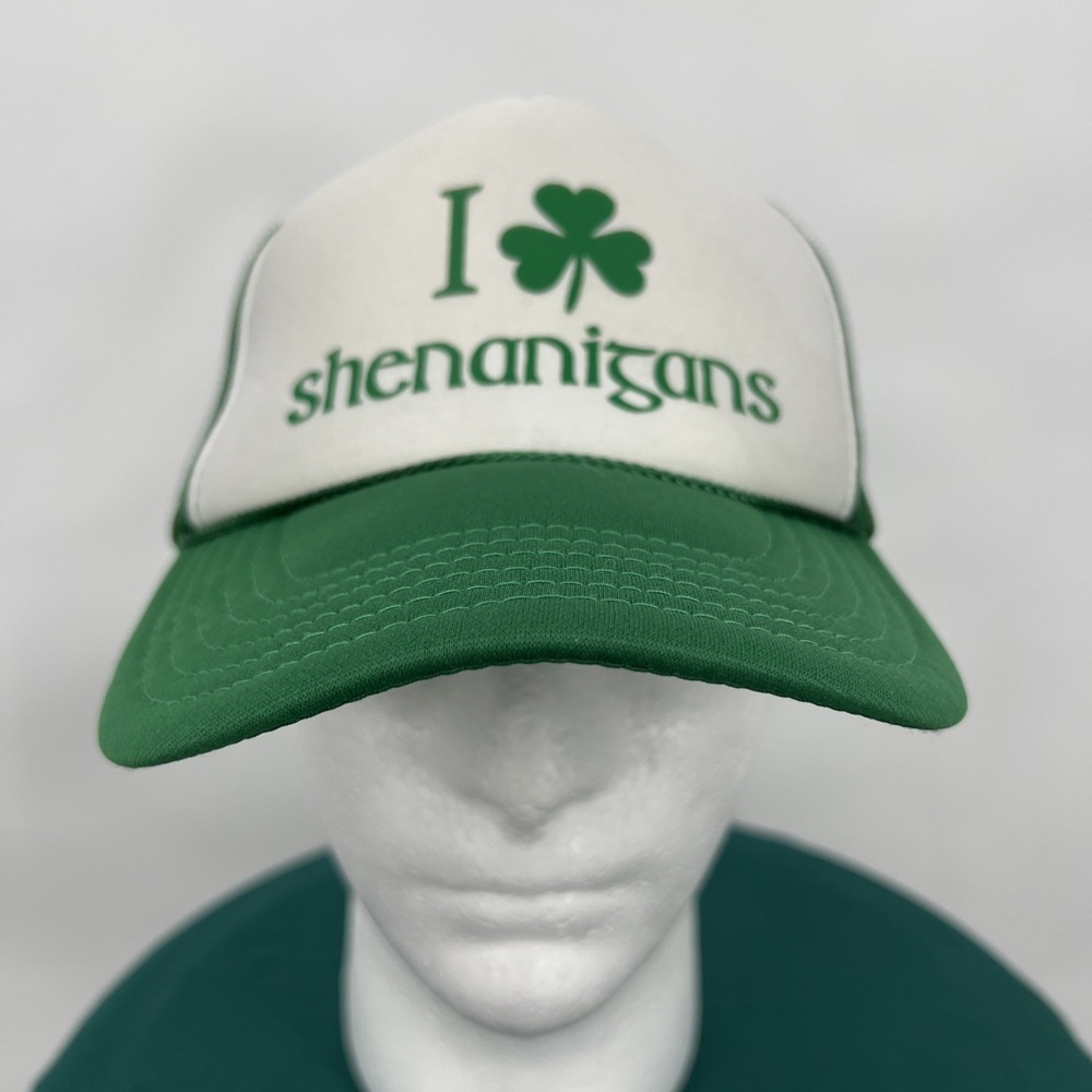 St Patrick's Day Trucker Hat Irish Green Baseball Cap for Men Women Mesh Snap